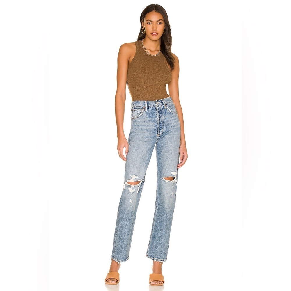 Agolde 90's Pinch Waist Jeans High Rise Button Fly Size 31 100% organic cotton